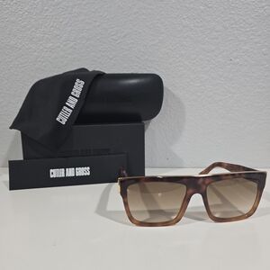 Cutler and Gross Tortoise Shell Sunglasses